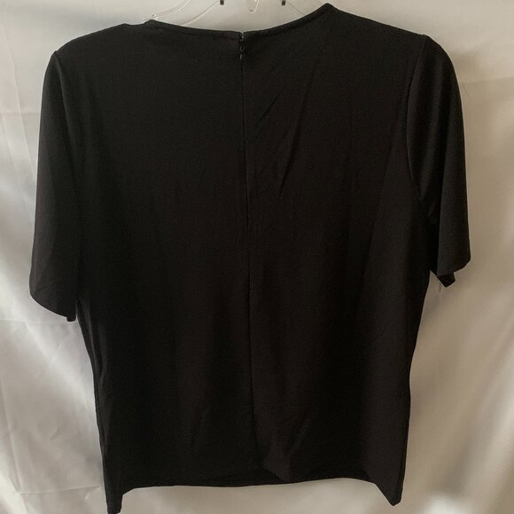 MICHAEL KORS Chainlink Keyhole Top in Black/Gold Sz MEDIUM - Picture 4 of 5